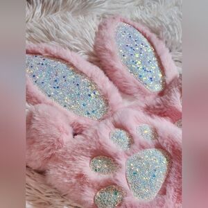 Claire's Pink Bunny Ear Headband and Paw Set